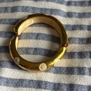 Gold tone and enamel polka dots hinge bracelet
J. crew